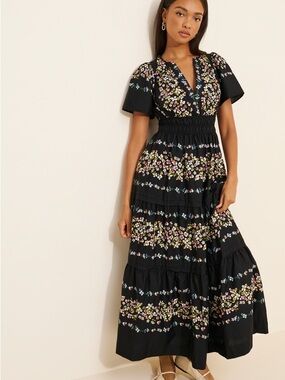 by anthropologie sleeveless tulle a-line maxi dress By Anthropologie Tulle Dot Maxi Dress